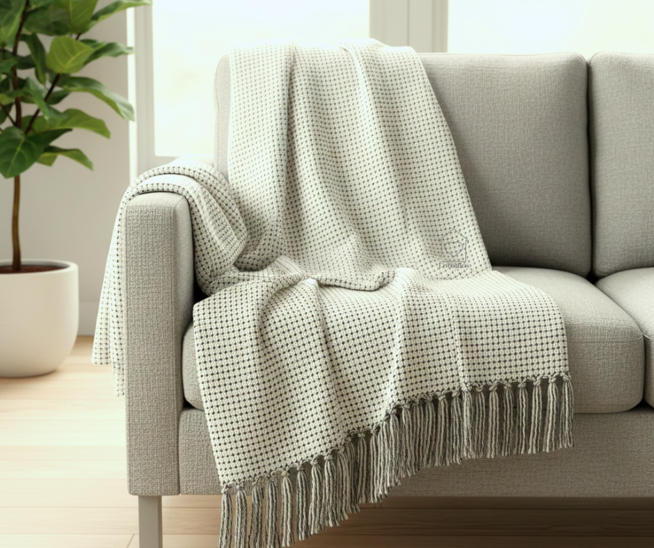 Miniatura: Manta sofá e cama 1,4x2,2m BOHO FLOCOS