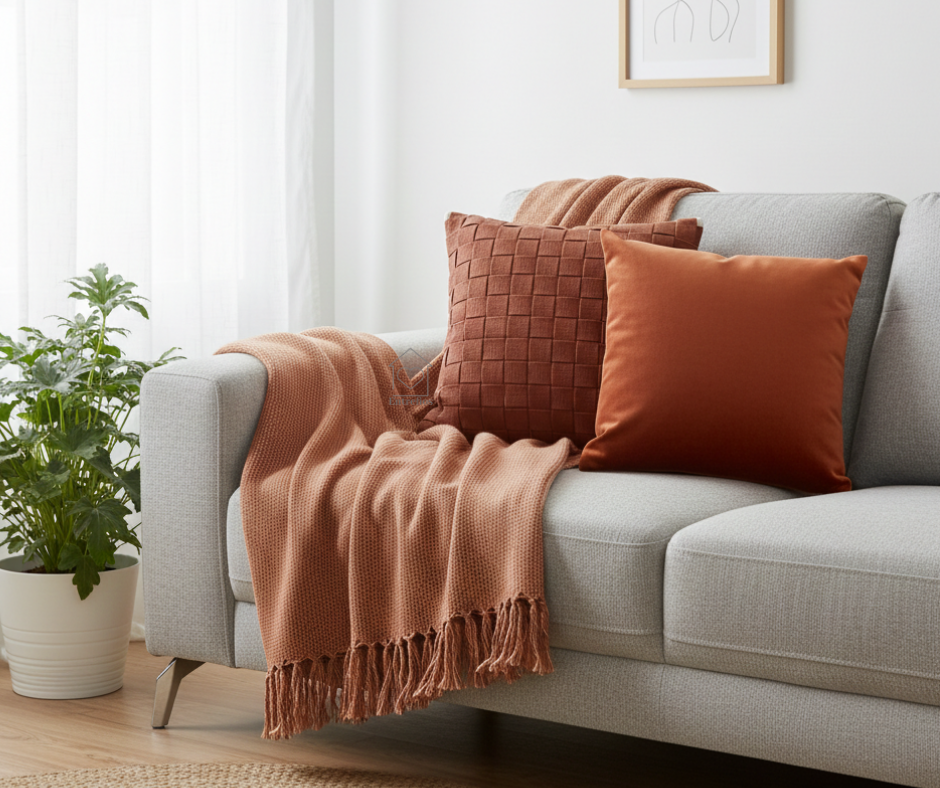 Manta sofá e cama 1,4x2,2m BOHO CERÂMICA