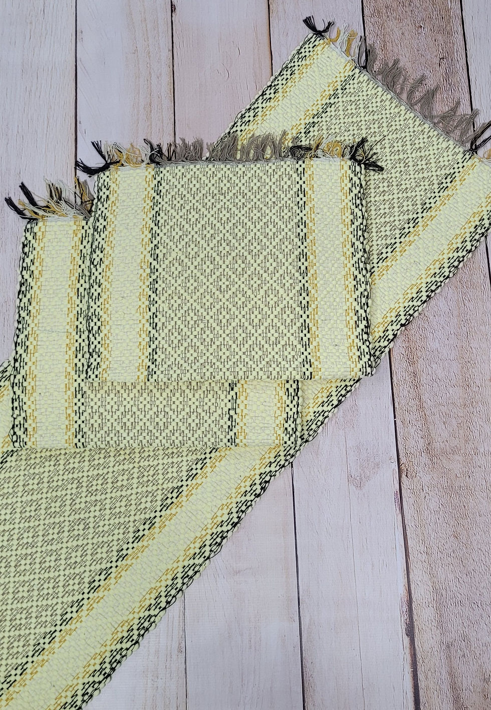 Miniatura: Jogo tapete jacquard 3 peças AMARELO CLARO