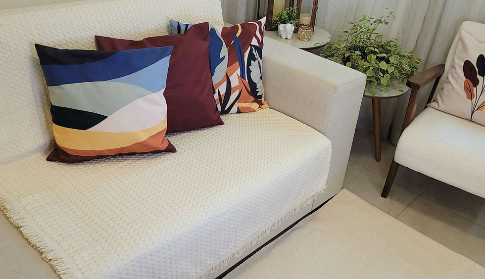 Miniatura: Manta sofá e cama 2,3x1,8m CREME DELUXE 
