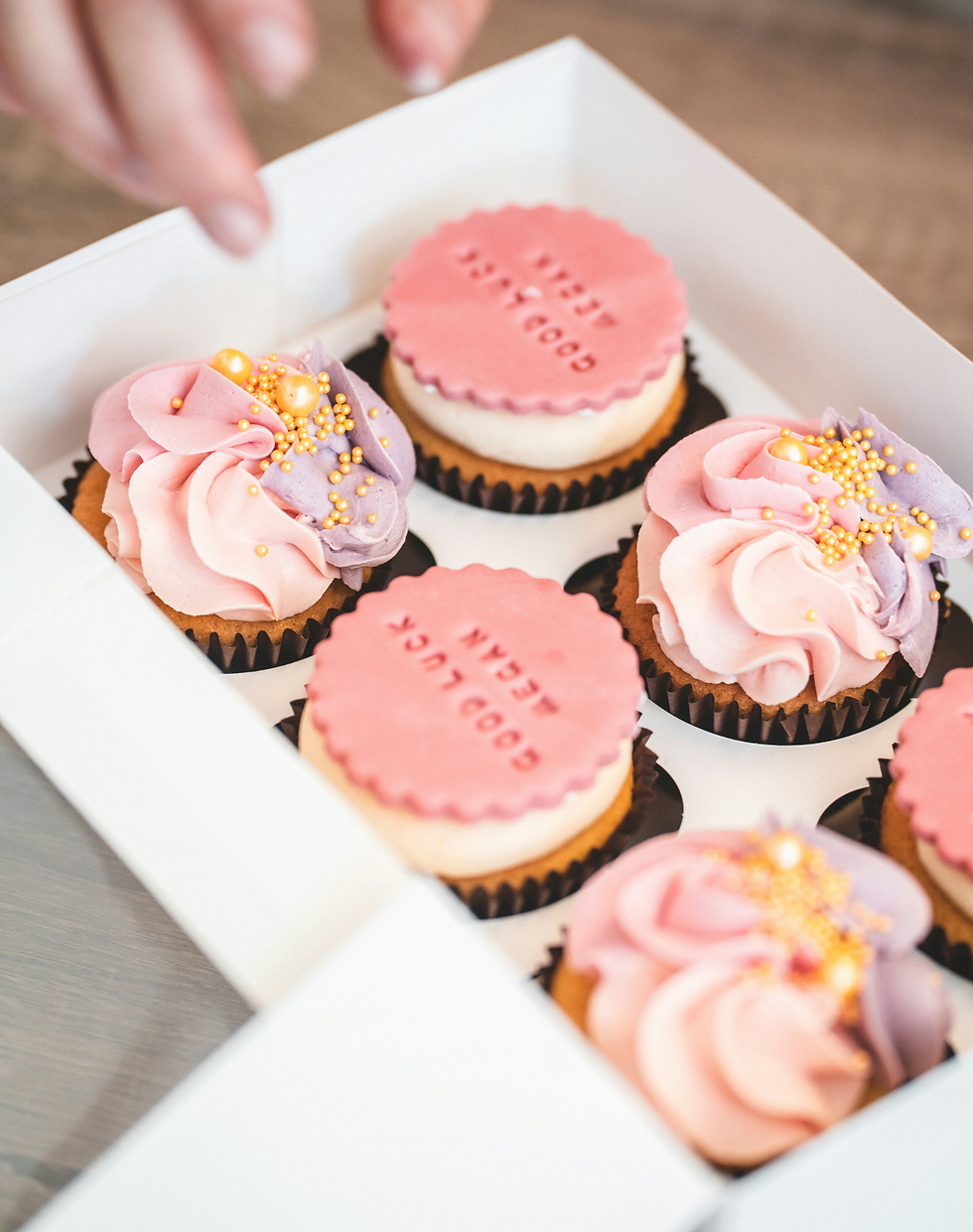 cupcakes rose personnalisé