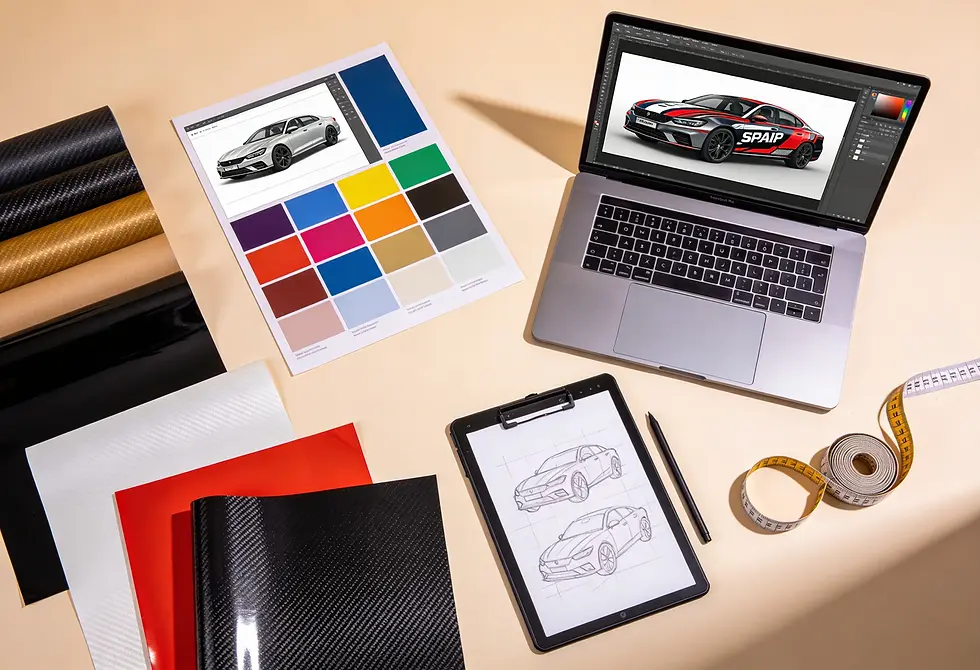 graphic designer workspace flatlay laptop