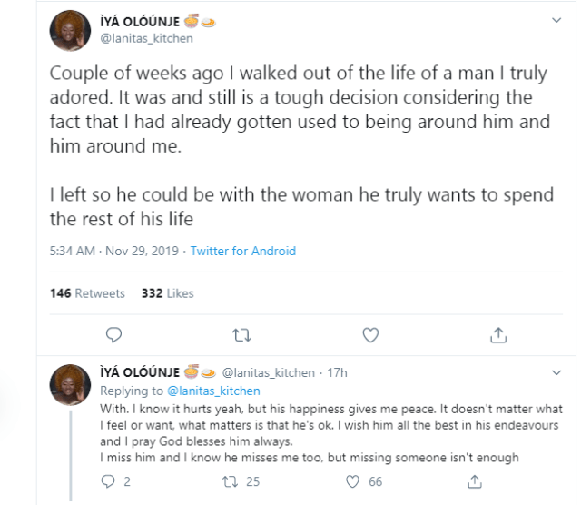 A Nigerian Lady has taken to Twitter