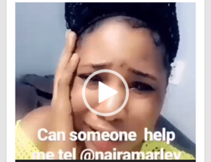 Nigerian lady in tears as she