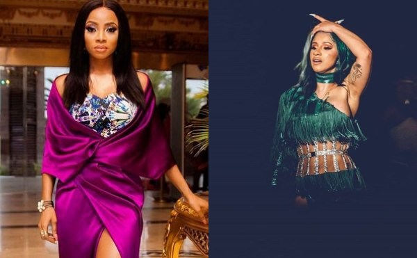 Toke Makinwa tackles Nigerians complimenting Cardi B for being ‘real’ and slamming Niger