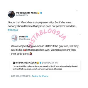 BBN: Singer Dencia accuses DonJazzy 