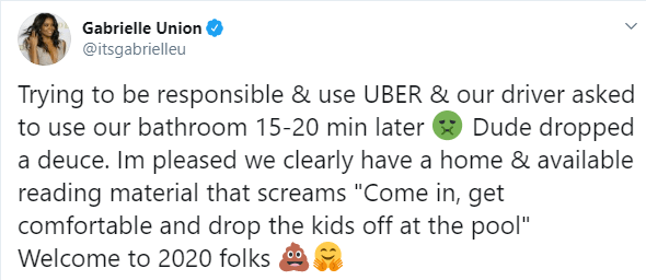 Gabrielle Union's Uber driver