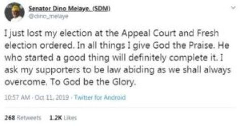 Dino Melaye Loses At Appeal Court