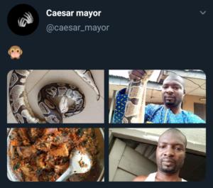 Nigerian man cooks and