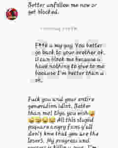 A social media user comes in hot on popular Nigerian Musician “Peter Okoye” who told him to go Bleep himself as well as his entire generation. It all started with a message he sent to the singer suggesting he should apologize to his twin brother so as to bring back peace between the music group “Psquare“. The social media user who responded to the reply whereby Peter Okoye told him to better “unfollow his page or get blocked” said See the screenshot of the full conversation:-