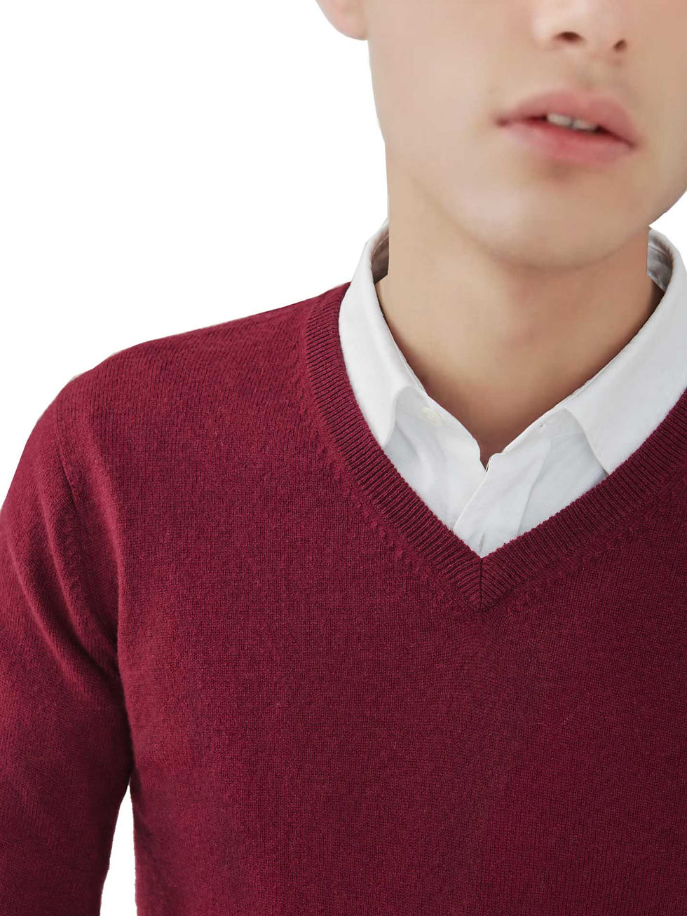 Thumbnail: Maroon V- Neck Sweater