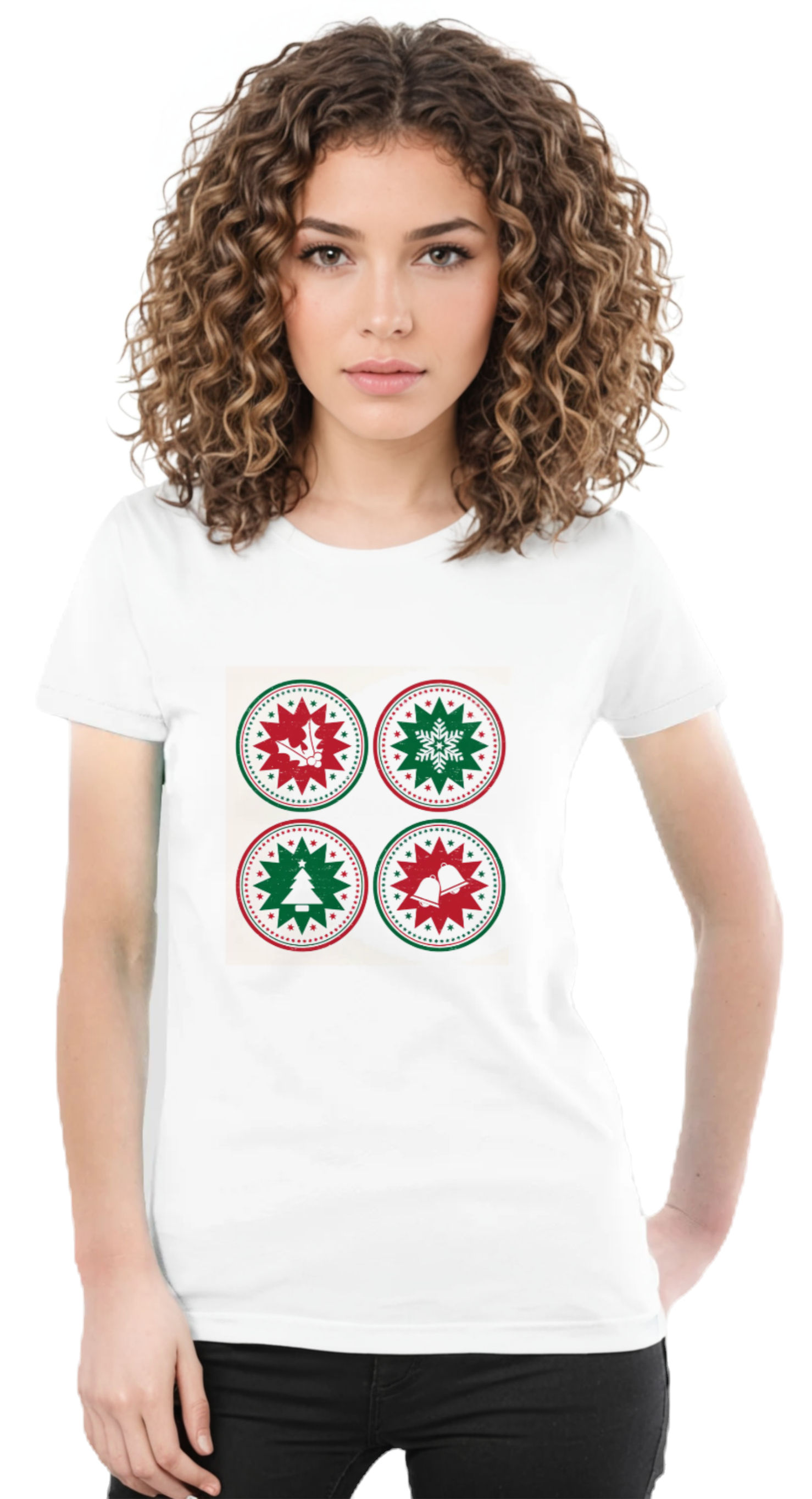 White Christmas Printed T-Shirt D2