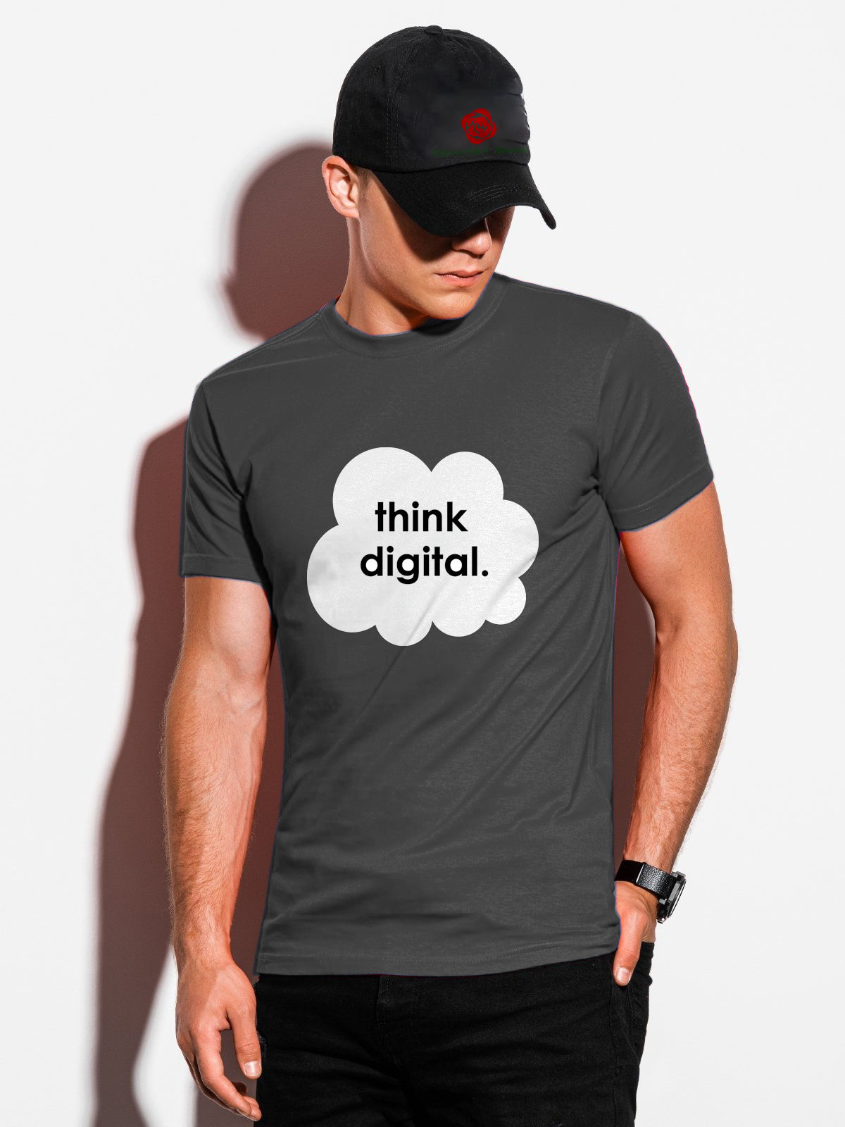 think digital Half sleeves T-Shirt