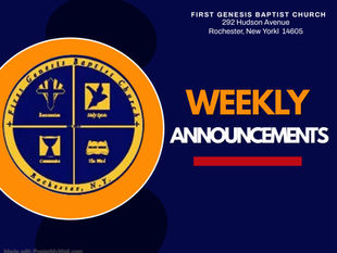 Weekly Announcements September 6, 2026