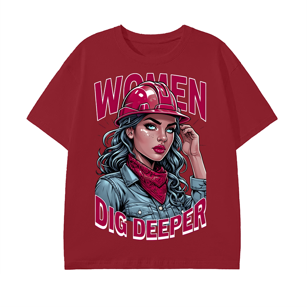 Thumbnail: Women Dig Deeper Dark Colours Pure Cotton Unisex T-Shirt