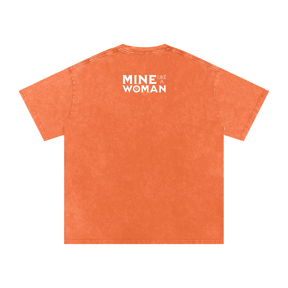 Thumbnail: Mine Like a Woman Snow Washed Oversized Cotton T-Shirt