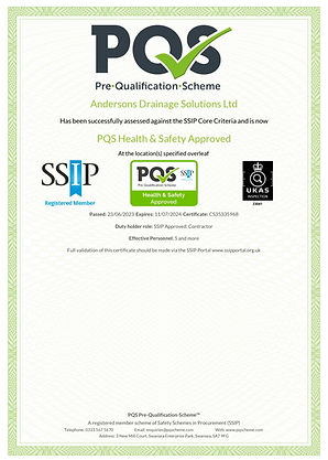 Pre-Qualification Scheme Certificate