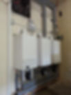 A row of boilers