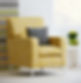 A designer chair with a cushion on it