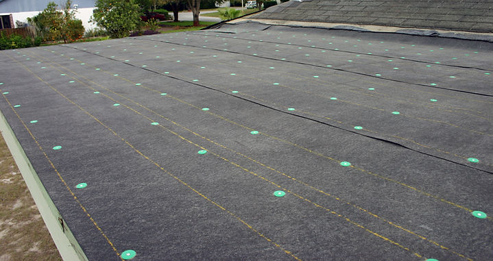 Newly installed flat roof