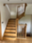 A wooden staircase