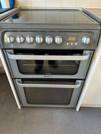 A fitted oven with a timer on
