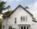 Exterior view of a painted house