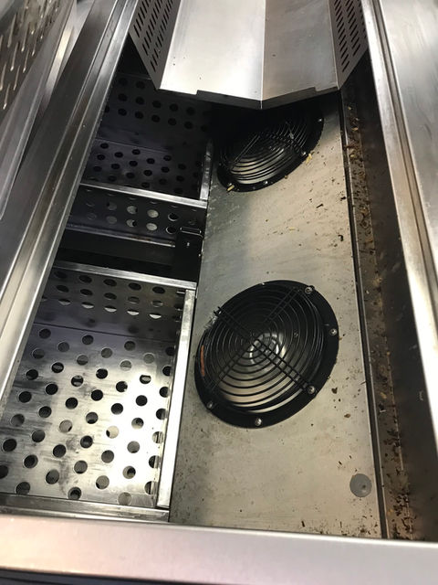 A stainless steel cooling unit