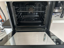 A pristine oven after a thorough clean-up
