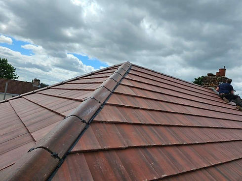 Roof tile cleaning, maintaining roof