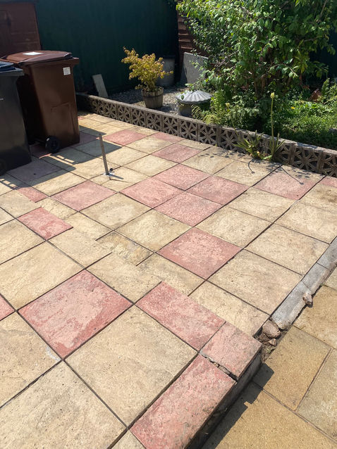 A cleaned patio with thorough cleaning