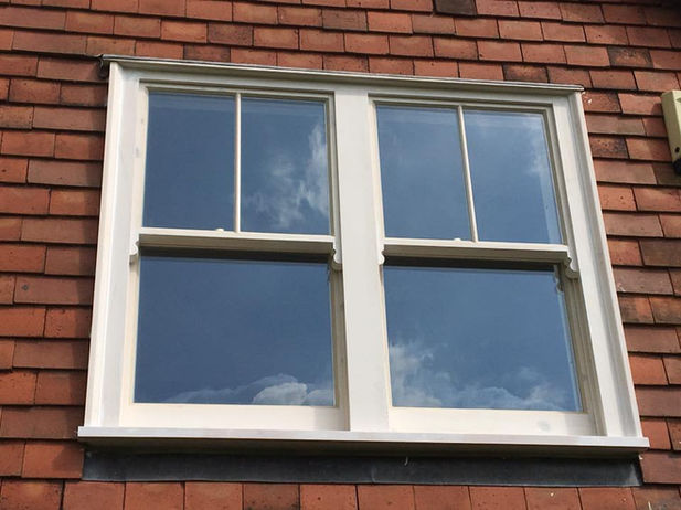 Window on a brick house
