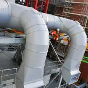 Newly installed air ducts