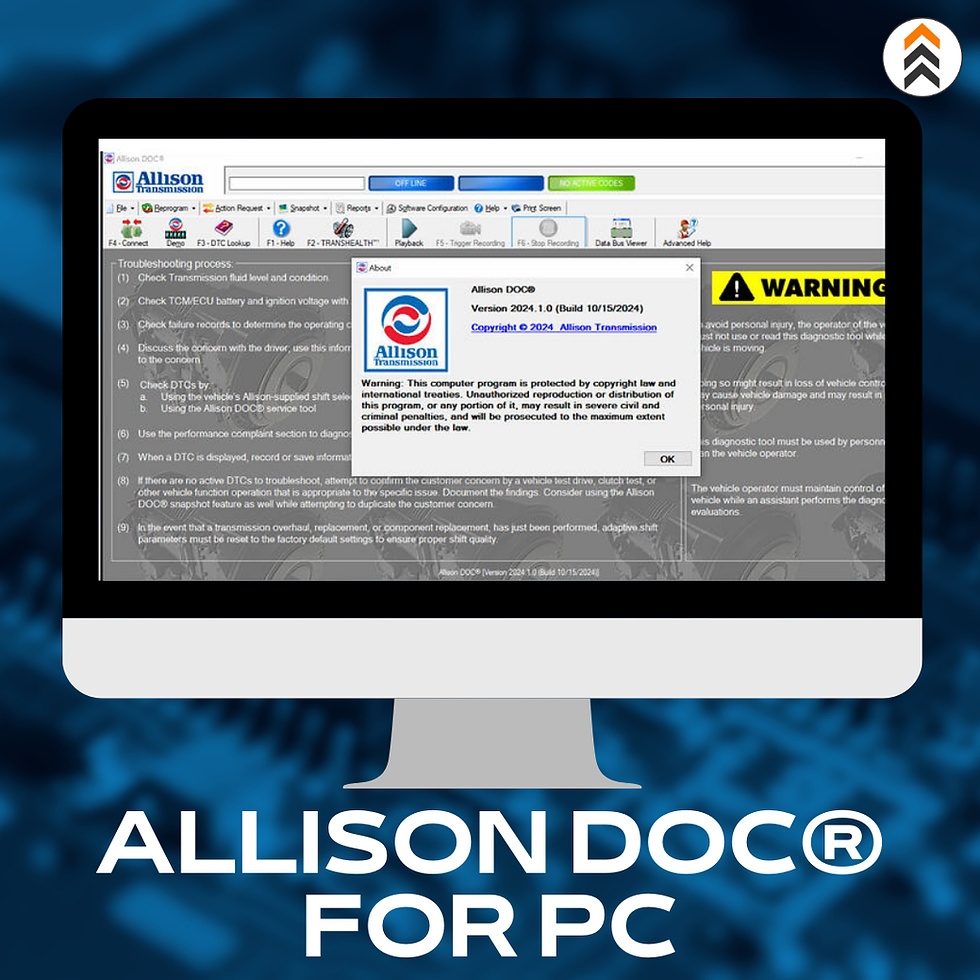Allison DOC® For PC - Service Tool (Versão 2024.1.0)