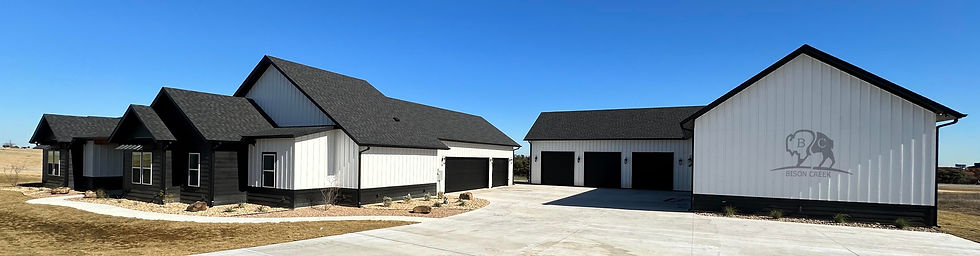 Exterior Front View House & Car Barn