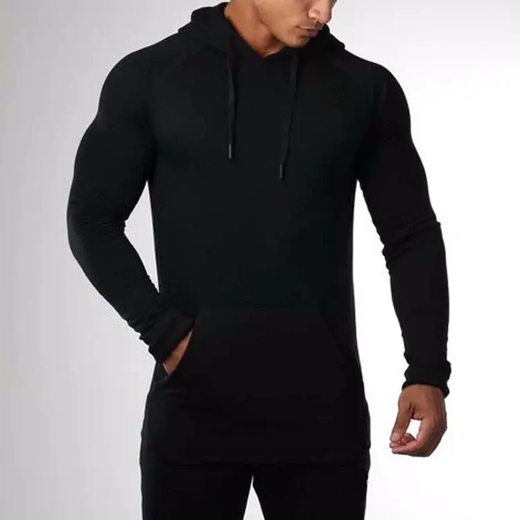 MEN'S BLACK WARM WINTER PULLOVER HOODIE