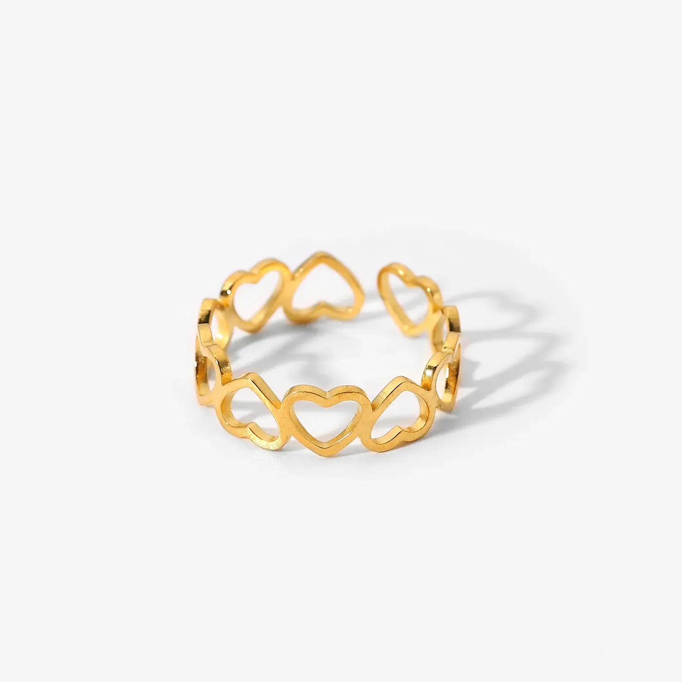 CUTE HOLLOW LOVE HEART RINGS