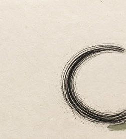 An imperfect charcoal circle with a sage accent representing a repeatable daily health routine