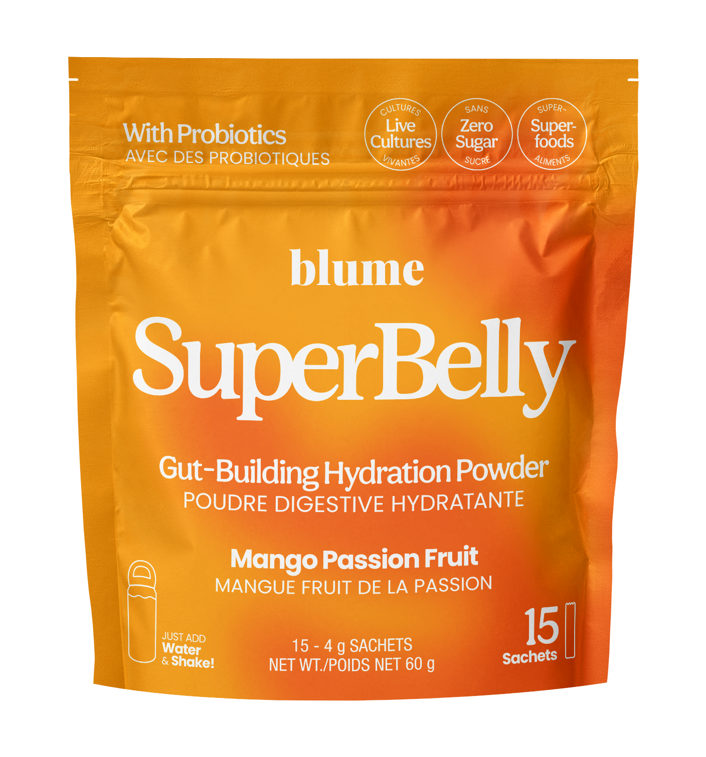 SuperBelly Hydration Powder – Mango Passion Fruit