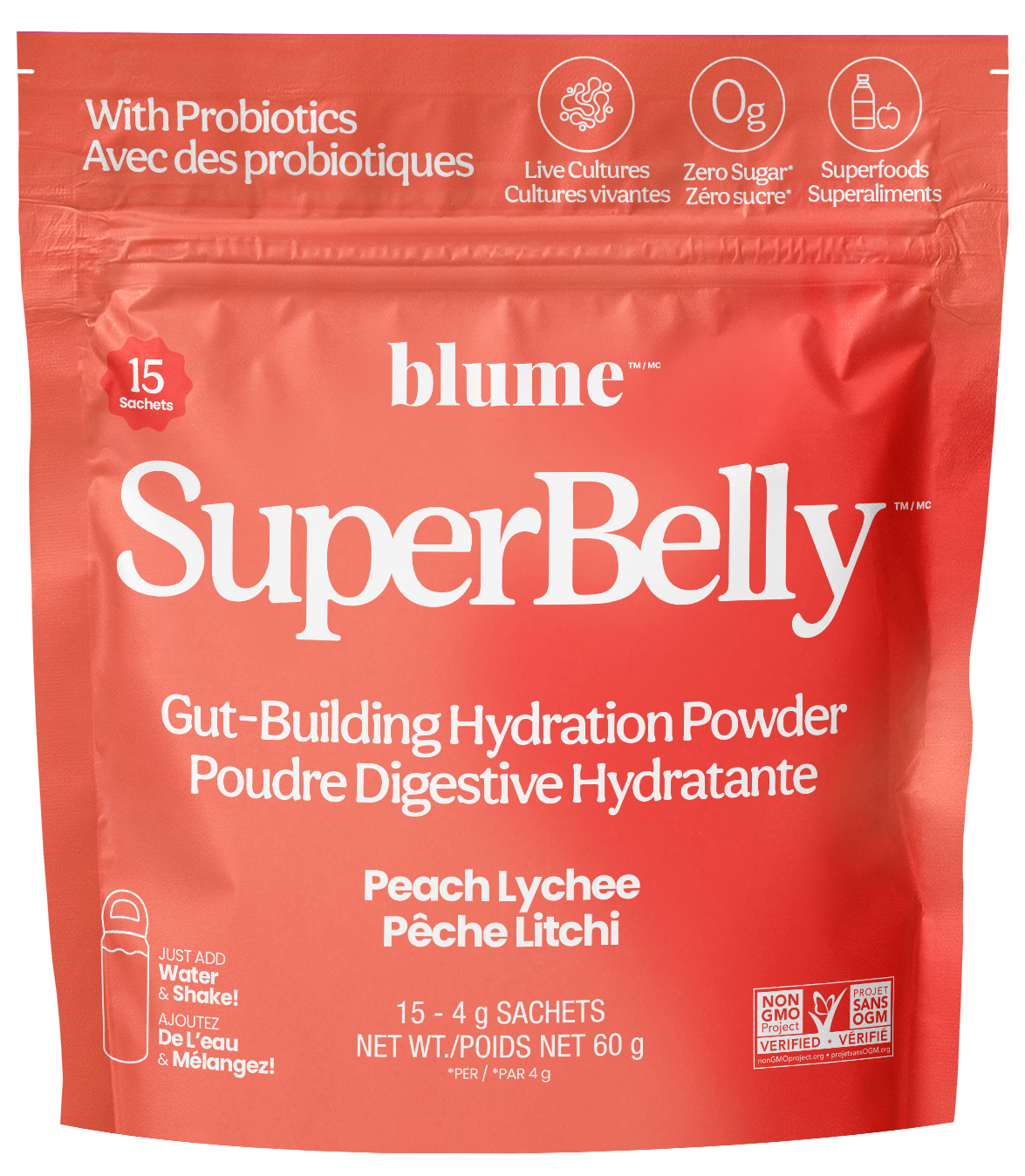 SuperBelly Hydration Powder – Peach Lychee