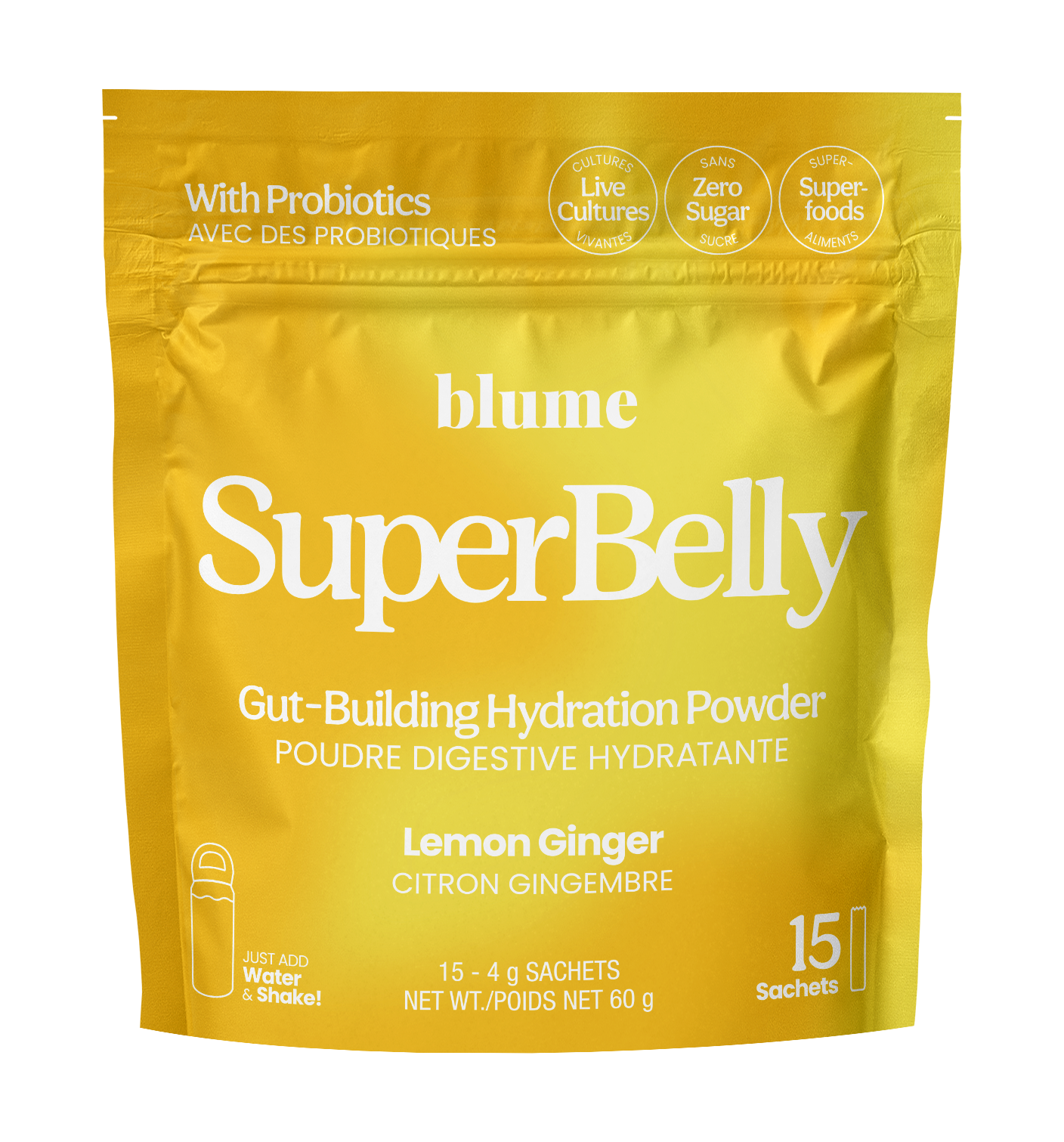 SuperBelly Hydration Powder – Lemon Ginger