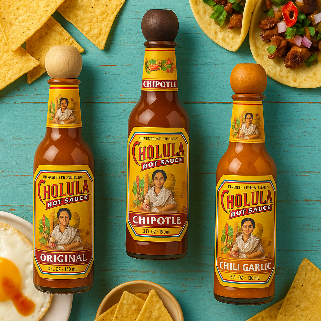 🎁 Cholula Smagningskasse – Tre Ikoniske Smage