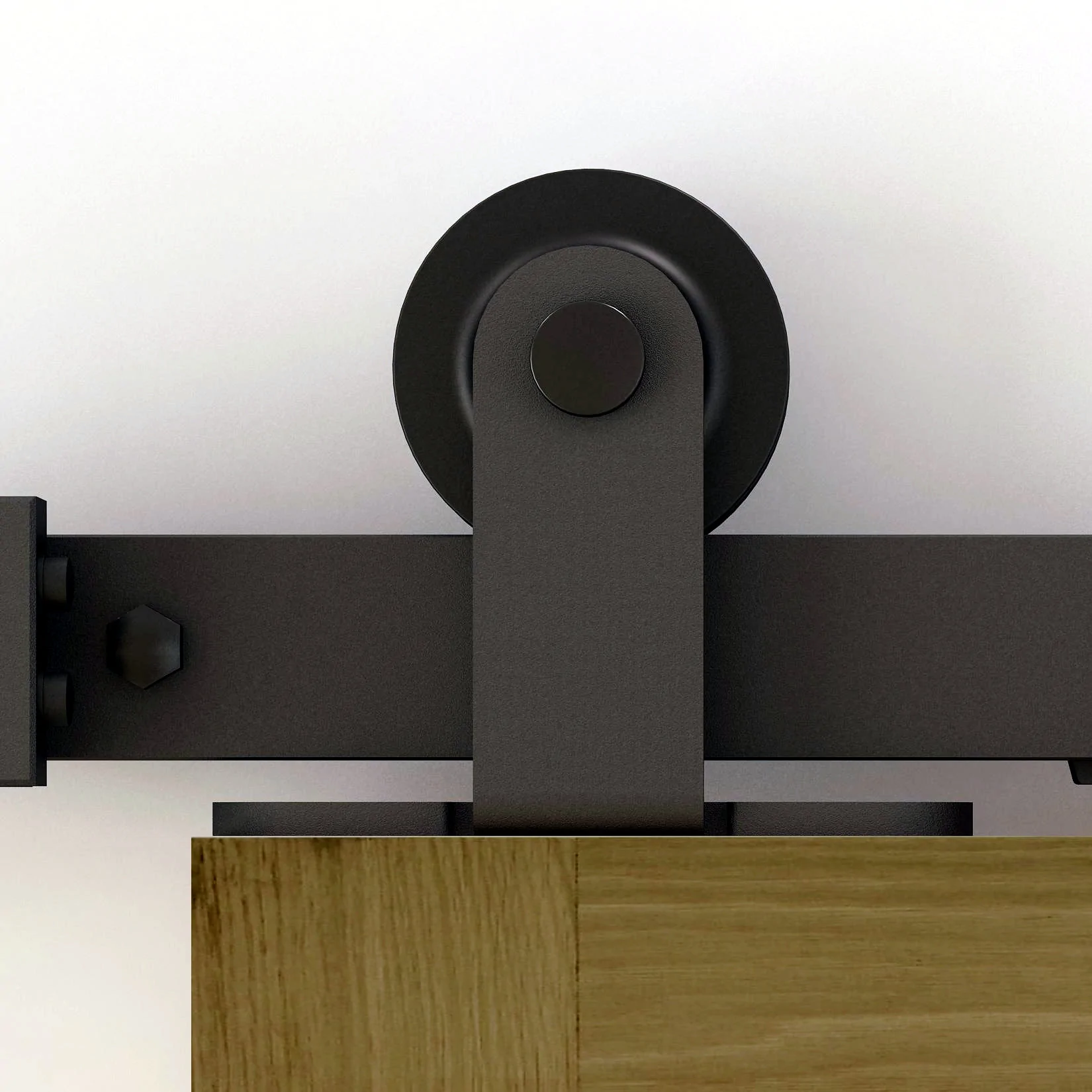Soft_Close_Top_of_Door_Barn_Door_Hardware_-_black_steel_on_oak_door_1650x.webp
