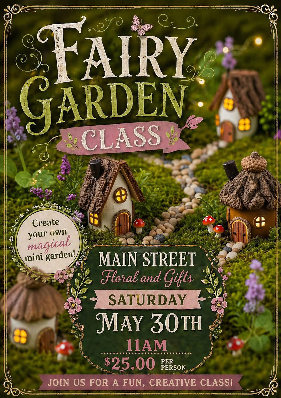 Fairy Garden Class with Main Street Floral