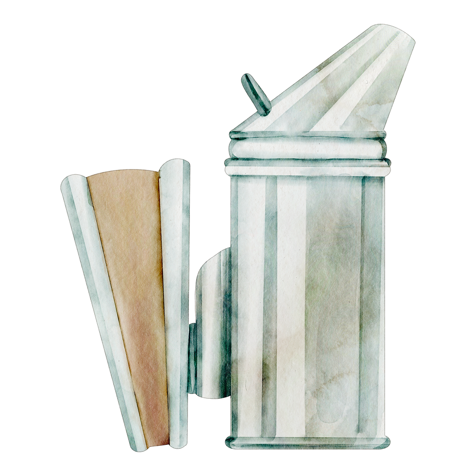 watercolor bee smoker