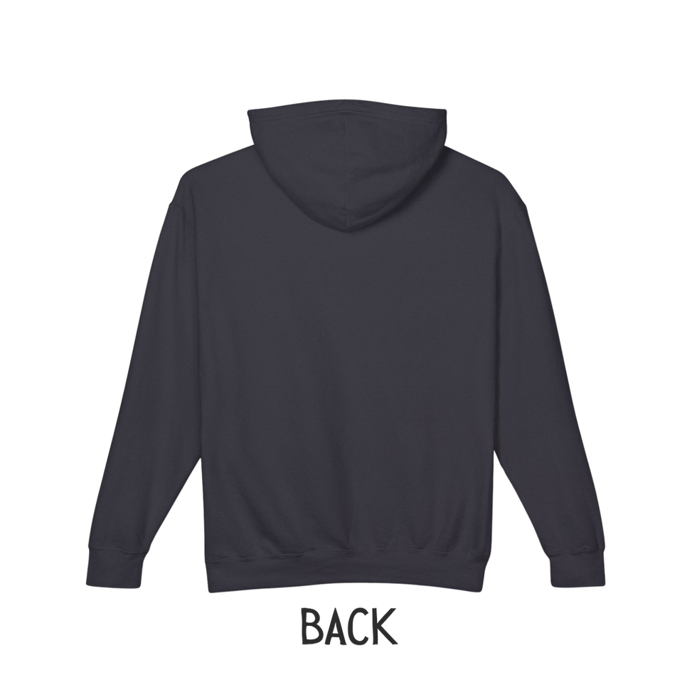 Back of Black Mission Hoodie