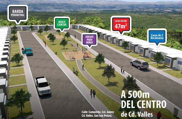 Render de la vista del fraccionamiento alborada