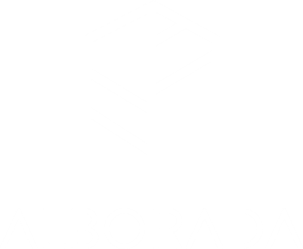 Logo de Alborada en Blanco