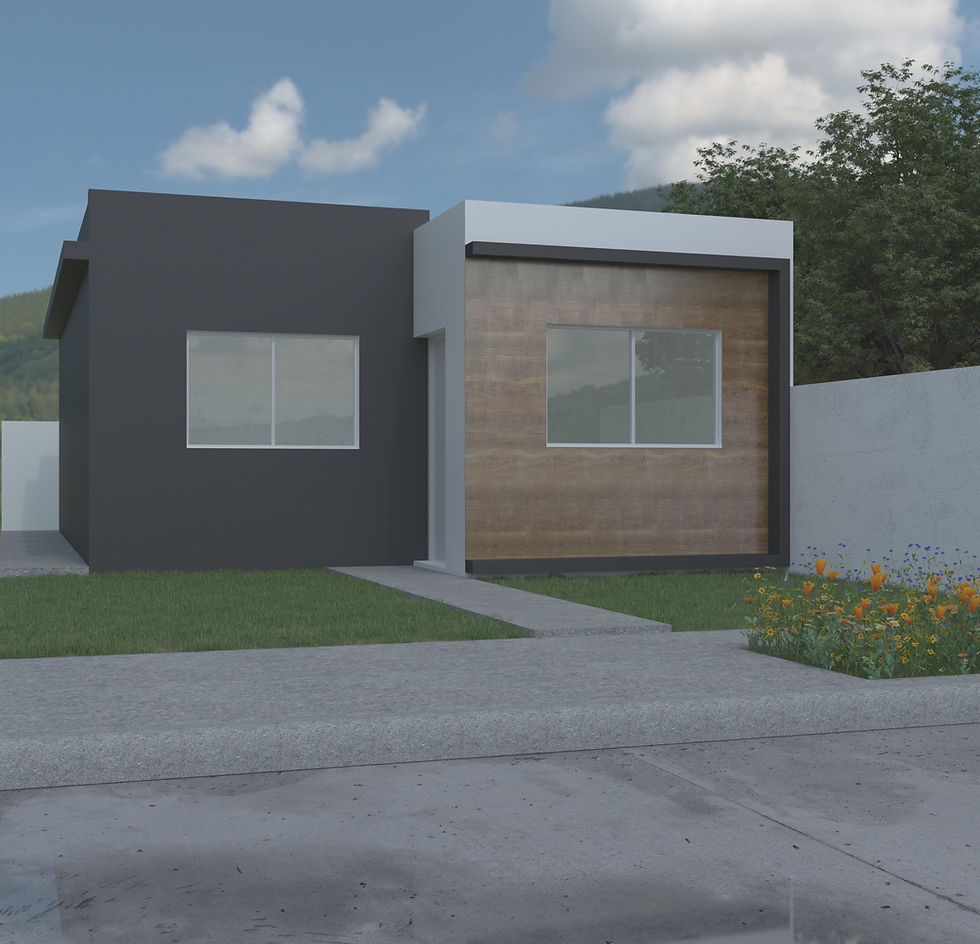Casas con fachada modelo 2