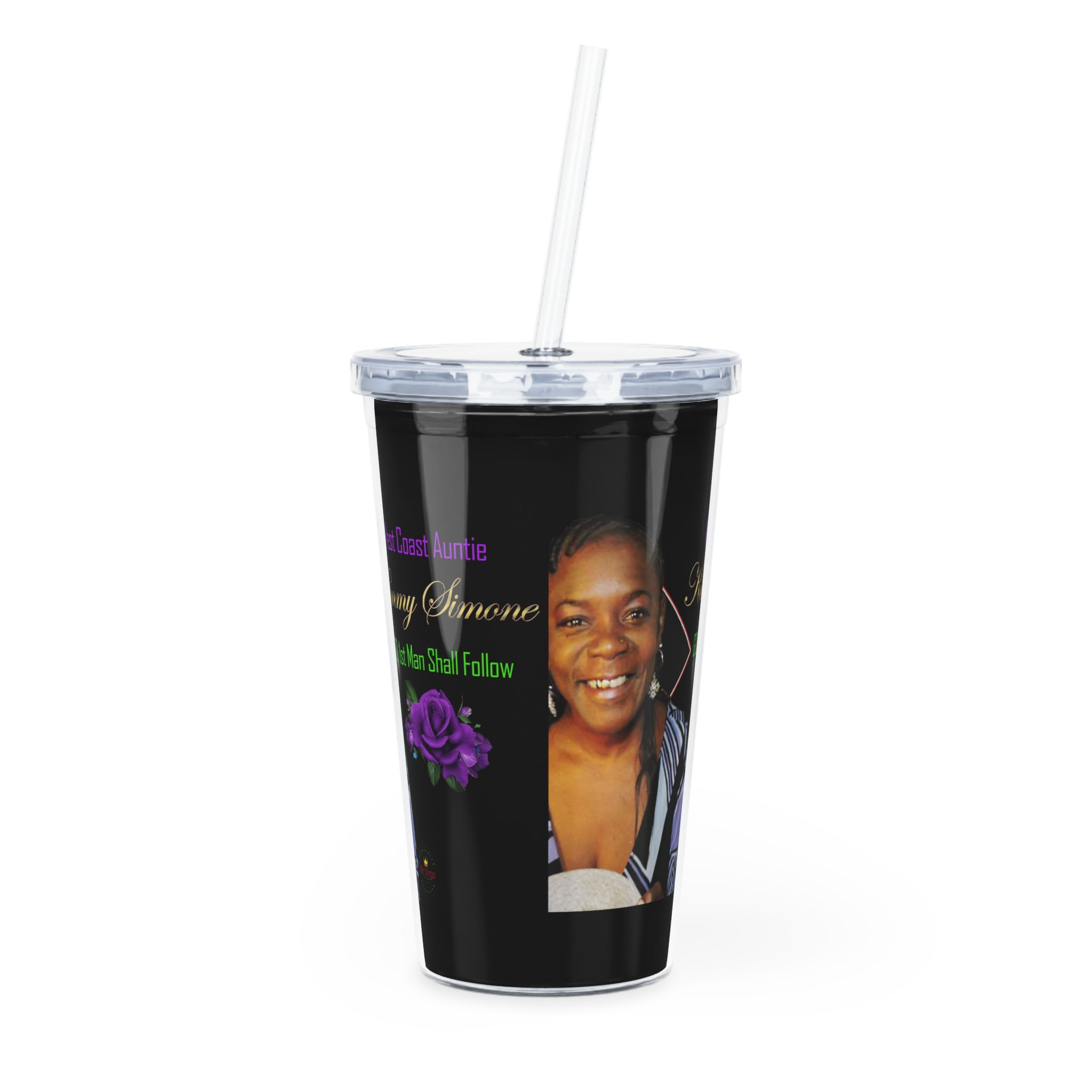 West Coast Auntie Kimmy Simone Plastic Tumbler with Straw